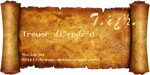 Treuer Árpád névjegykártya