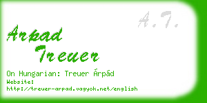 arpad treuer business card