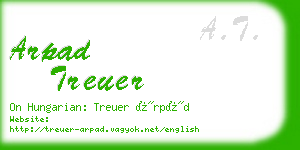 arpad treuer business card